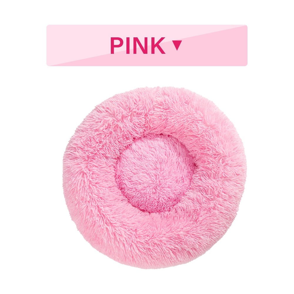 Luxury Calming Donut Dog Bed for Cozy Relaxing Sleep