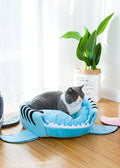 Cozy Shark Den Bed for Cats and Small Dogs