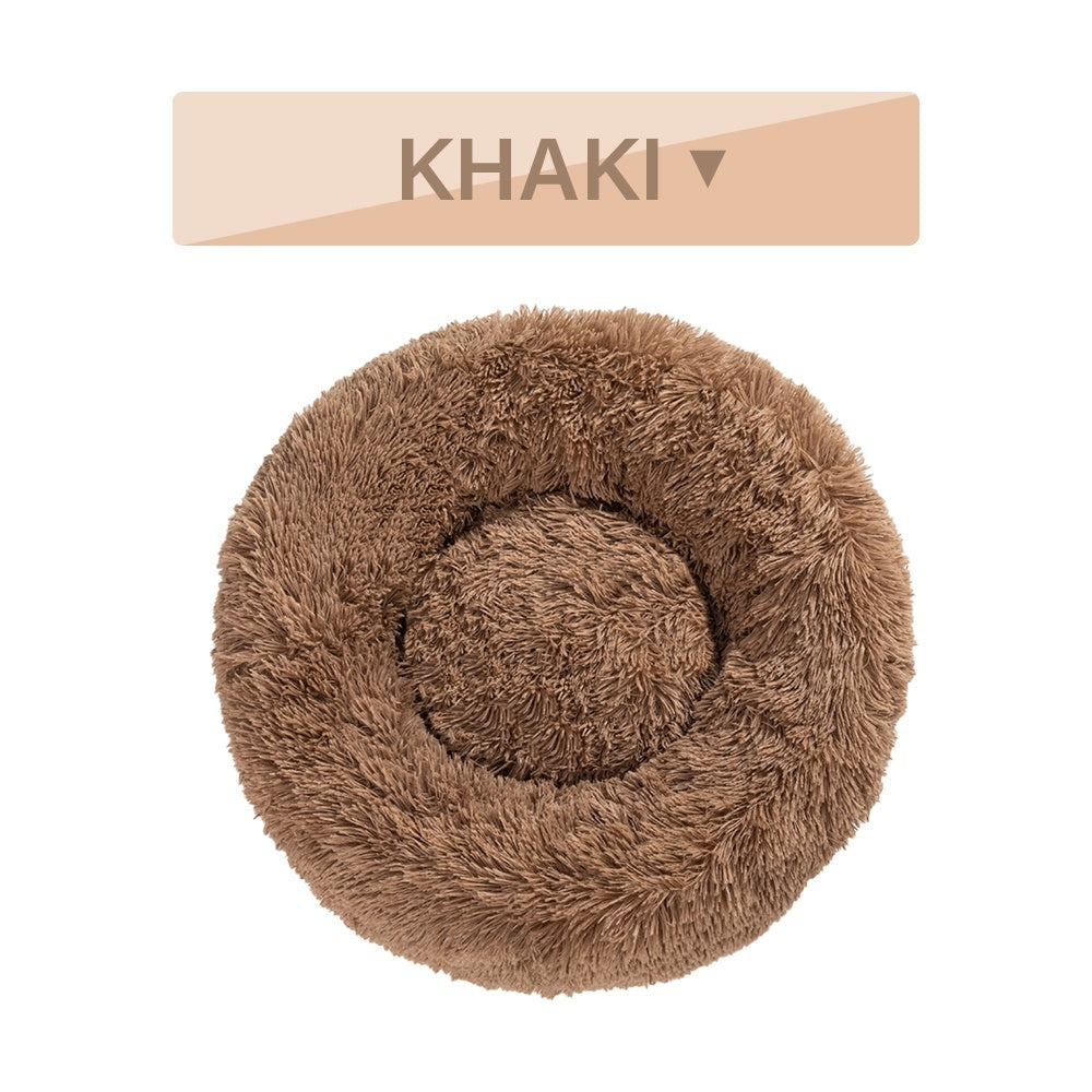 Luxury Calming Donut Dog Bed for Cozy Relaxing Sleep