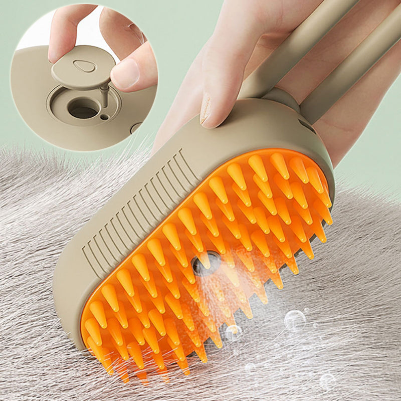 3-in-1 Steam Grooming Brush for Cats & Dogs – Massage, Cleaning & Hair Removal