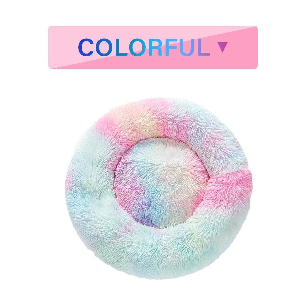 Luxury Calming Donut Dog Bed for Cozy Relaxing Sleep