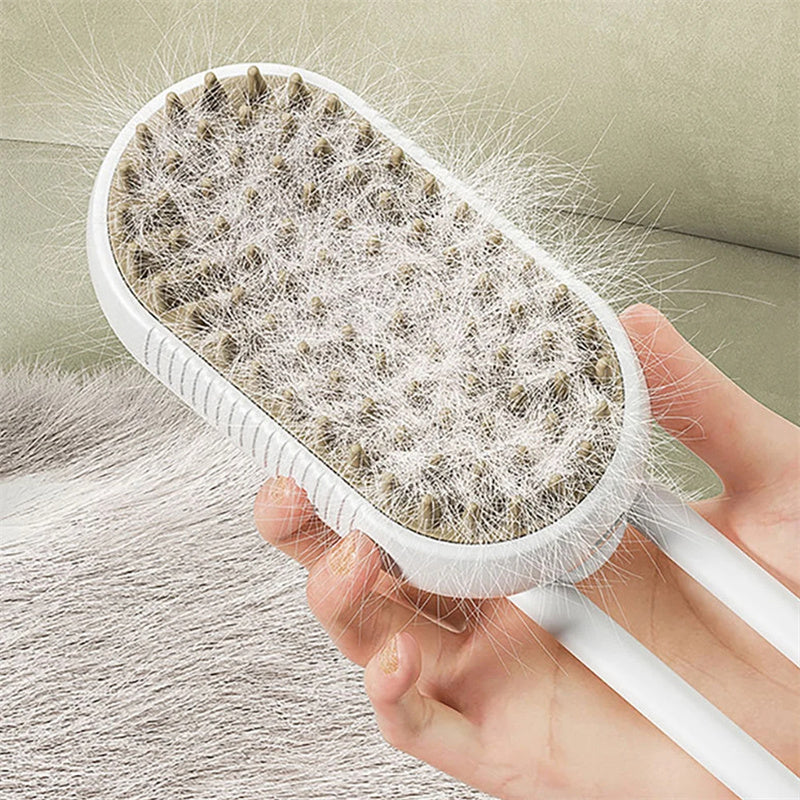 3-in-1 Steam Grooming Brush for Cats & Dogs – Massage, Cleaning & Hair Removal
